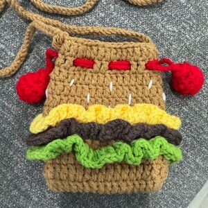 Crochet Burger Themed Bag